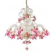 Artistic chandelier with blown fruits in murano glass. Delizia Pink Flowers Murano Glass Chandelier Murano Glass Chandeliers
