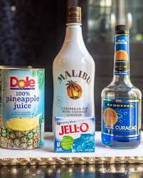 Malibu is a coconut flavored liqueur, made with caribbean rum, and possessing an alcohol content by volume of 21.0 % (42 proof). This Blue Hawaiian Jello Shot Recipe With Malibu Rum Is To Die For I Love The Combination Of Pineapp Jello Shot Recipes Shot Recipes Blue Hawaiian Jello Shots