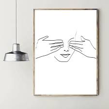 Face Line Drawing Bathroom Art Woman Face Print Toilet Poster Etsy Face Line Drawing Toilet Art Bathroom Art