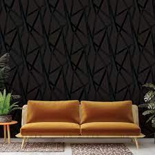 It is perfect for small projects. Intersections Self Adhesive Wallpaper In Black On Black By Genevieve G Burke Decor