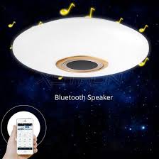 Smart Bluetooth Wireless Speaker Ceiling Led Light Lamp Controlled By App And Led Light Lamp Wireless Speakers Bluetooth App Remote