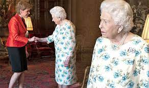 The leader of the scottish conservatives douglas ross has said that nicola sturgeon must go after her appearance before the holyrood inquiry into her government's unlawful investigation of alex salmond on wednesday. The Queen Shakes Hands With Nicola Sturgeon At Holyrood Palace In Edinburgh Royal News Express Co Uk