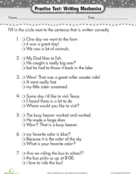 Find And Fix The Mistakes Capitalization And Punctuation Worksheet Education Com Writing Mechanics Grammar Mechanics Worksheets For Kids