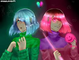 Glitchtale Amber Betty Bete Noire And Akumu Anime Undertale Undertale Souls Undertale