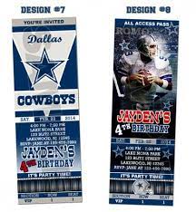 Dallas Cowboys Ticket Birthday Party Invitations Printable Blitzde Cowboy Invitations Birthday Dallas Cowboys Birthday Birthday Party Invitations Printable
