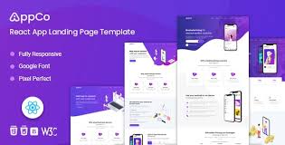 This app landing page exists as a portal to setting up an account, downloading the app from the apple app build your site for free and take as long as you need. Free Download Appco React App Landing Page Template