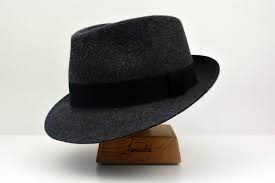 Fedora The Raconteur Dark Grey Trilby Hat Men Fedora Hat Etsy In 2021 Hats For Men Trilby Hat Trilby Hat Men