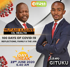 Kagwe said that his ministry would not hesitate to take stern action against people suspected of selling fake vaccine certificates. Citizen Tv Kenya On Twitter On Daybreak This Tuesday Health Cs Mutahi Kagwe Reflects On His First 120 Days In Office His Experience Battling The Covid 19 Pandemic Family High Expectations Light Moments