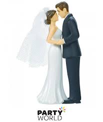 Plus a fondant sugar brooch tutorial. Bride And Groom Wedding Cake Topper 10 6cm Brunette Party World