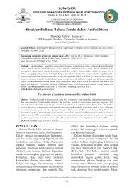 Untuk pembahasan terlengkapnya dapat sobat simak berikut dibawah ini. Pdf Struktur Kalimat Bahasa Sunda Dalam Artikel Siswa