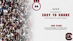 Change the template color scheme to your brand palette by clicking the color tool on the canva toolbar. Group Ticketing Platform Makes It Easy To Sit With Friends University Of South Carolina Athletics