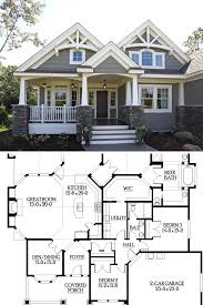 3 Bedroom Single Story Craftsman Style Home Floor Plan In 2020 Craftsman House Plans Craftsman Style House Plans New House Plans