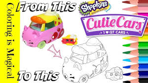 Shopkins Cutie Car Cherry Pie Chaser Coloring Page Shopkins Cutie Cars Shopkins Colouring Pages Coloring Pages