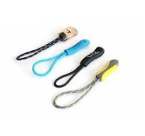 Custom Zipper logo Cover Pull for Garment Jacket Tail Rope Pulls Zipper  With Cord Puller With Silicone Rubber Rope Zipper Puller
