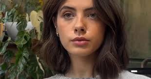 Chopped and textured steely blue black lob.