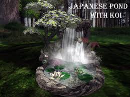 Includes rock gardens, moss gardens, koi fish ponds, japanese style bridges, bamboo water feature and more. Second Life Marketplace Japanese Pond With Animated Koi