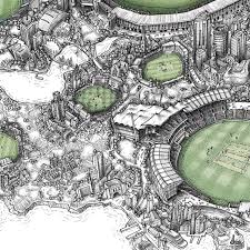 Fantastic hand-drawn map of Cricket Grounds in England by Ben Staves :  r/Cricket