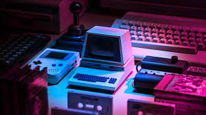 Neon Retro Computers 4k Wallpaper Game Development Computer Retro