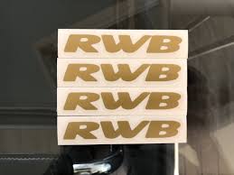Change your life with rwb. Rwb Sticker 83mm 13mm Set Of 4 Sheet