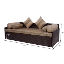 Great savings & free delivery / collection on many items. Buy Brick Wooden Double Sofa Bed Beige Brown Online Evok