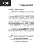 Escrito Señalando Domicilio Actual y Correcto Del Tercero Perjudicado  Dentro de Amparo.