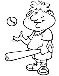 All these santa coloring pages are free and can be printed in seconds from your computer. Printable Baseball Player Coloring Page With Bat And Ball Coloring Home
