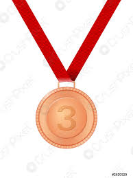 The award is part of the lifesaving society's bronze series of awards. Bronzemedaille Stock Vektorgrafi Crushpixel