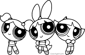 Coloring pages for girls easy. Easy Powerpuff Girls Coloring Page Coloringall