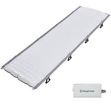 This Kingcamp Ultralight Camping Cot With Integrated Air Mattress Is An Award Winning Collapsible Backpack Portable In 2020 Ultralight Camping Camping Cot Air Mattress