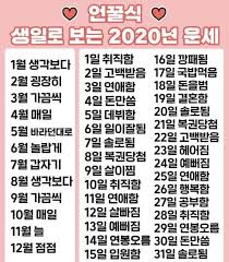 생일로 보는 2020년 운세 2020 재미있는 문구 창작 문예 웃긴