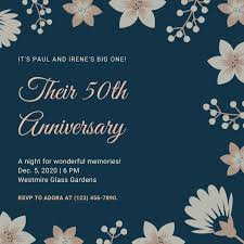 Here are a few phrases and tips you can use for writing 50th wedding anniversary sayings: Free Custom Printable 50th Anniversary Invitation Templates Canva