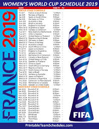 Women S World Cup 2019 Match Schedule Cafe Presse Women S World Cup World Cup Usa World Cup
