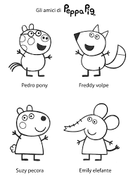 Disegni da colorare peppa pig e i suoi amici. Disegni Di Peppa Pig Da Colorare Stampa Online 90 Immagini
