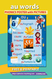 Au Words Free Printable Phonics Poster This All Word Family Poster Is The Perfect Addition To Your Reading Sessions Phonics Posters Phonics Words Phonics