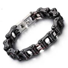 Black And Gold Motorcycle Chain Bracelet Men S Bike Chain Bracelet Cool Biker Bicycle Chain Bracelet Fashion Stainless Steel Hand Chain Bike Chain Bracelet Bike Chain Bracelets