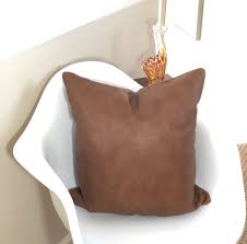 Cognac leather pillow cover 20x20, leather pillow lumbar, faux leather, 18x18 pillow cover leather, brown pillow cover, leather decor. Genuine Leather Pillow Cover Leather Lumbar Pillows Leather Square Pillows Top Grade Upholstery Leather