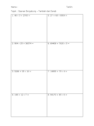 Kertas ujian pjk akhir tahun 2014 tahun 5 sjkt via www.slideshare.net. Latih Tubi Soalan Latihan Matematik Tahun 5 1