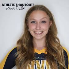 This week's Athlete Shoutout goes to Jenna Tuttle! 💙✨ Jenna is from  Berkeley Springs, WV and is studying General Business at WVU! It is her  first year