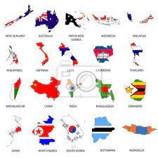 Die karte wurde hier allerdings wieder entfernt, vermutlich, um eine vereinfachtere darstellung der nationalflagge zu erhalten. Illustrierte Umrisse Der Lander Mit Flagge Die Innerhalb Wandsticker Philippinen Newzealand Simbabwe Myloview De