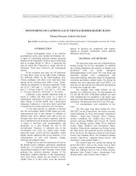 Ordinul me nr.311 din 05 mai 2015. Pdf Monitoring Of Cadmium Cd In Trotus Hydrographic Basin