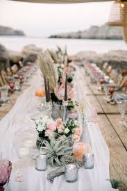 Boho Beach Wedding In Greece Beach Wedding Decorations Reception Beach Wedding Centerpieces Boho Beach Wedding