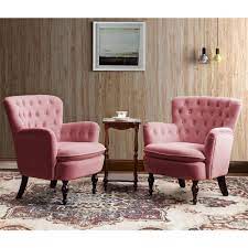 jayden creation isabella rosewood tufted accent chair set of 2 hm1126 rosewood s2 the home depot accent chair set tufted accent chair accent chairs