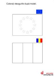 Carte de colorat pentru copii. 14 Imagine Ideas Steag Romani PreÈ™colari