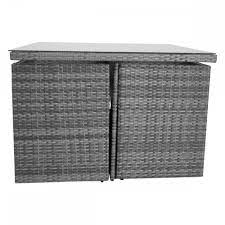 The uk's largest rattan garden furniture retailer. Charles Bentley 4 Seater Rattan Cube Dining Patio Garden Furniture Set Grey Garden From Beatsons Direct Uk