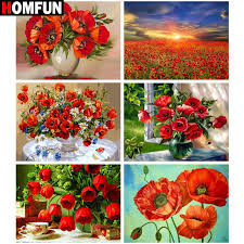 Over 35 years of experience in needlecraft design. Homfun Full Square Round Drill 5d Diy Diamond Painting Poppy Flower Scenery Embroidery Cross Stitch 5d Home Decor Gift Super Offer 6db132 Goteborgsaventyrscenter
