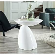White Fiberglass Funky Side Accent Table Accent Table Table Funky Home Decor