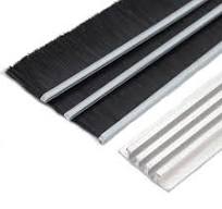 Escova traseira de metal cerdas de nylon pretas com aço galvanizado