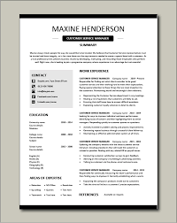 Many free word resume templates online come with shady advertisements. Customer Service Manager Resume Sample Template Client Satisfaction Cv Job Description Skills