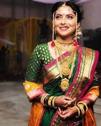 Shivshahi Paithani Vasai On Instagram Marathi Bride Looks More Beautiful When She Wears Lovely Paitha Wedding Saree Indian Marathi Bride Indian Bride Outfits