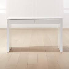 White office desks also allow for total freedom when choosing a seat. Runway White Lacquer Desk Reviews Cb2